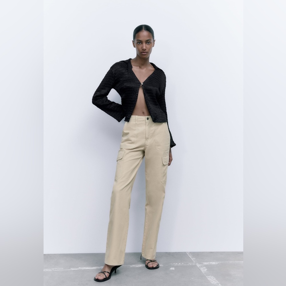 Zara TRF Straight Cargo Pants
